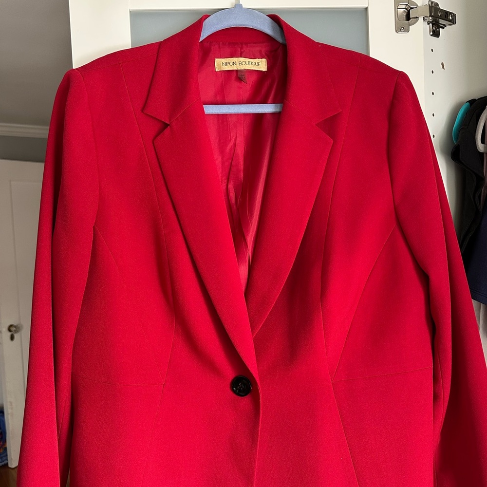 Nipon Boutique Women's Red Blazer